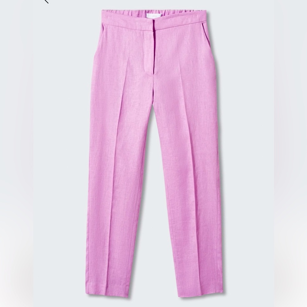MANGO 100% Linen Suit Trousers - Size US 10 - NWT